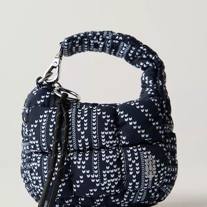 Free People Stylish Black and White Mini Micro Women's Clip Bag